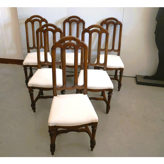 Antique Early 20th Century Walnut Chairs, Set of 6 For Sale - Image 15 of 17