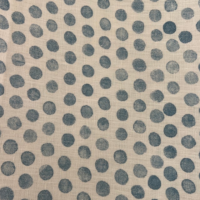 Lisa Fine Tika in Light Blue Linen Fabric- 1 3/4 Yards