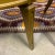 1960s Gold Tufted Velvet and Wood Arm Chairs a Pair For Sale - Image 10 of 12