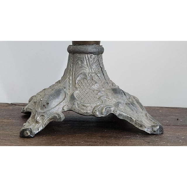 Circa 1900 Victorian Rococo Revival Pink Rose Porcelain & Spelter Mantel Ewer For Sale - Image 13 of 18