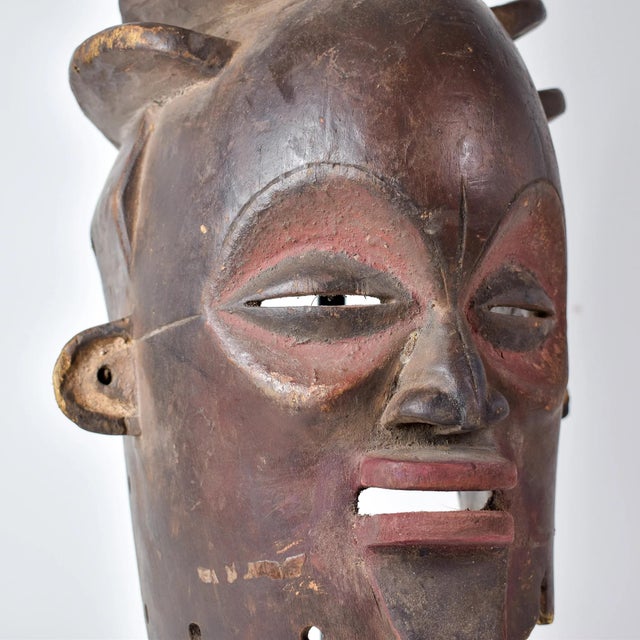 Brown Early 20th Century Suku Female Mask For Sale - Image 8 of 12