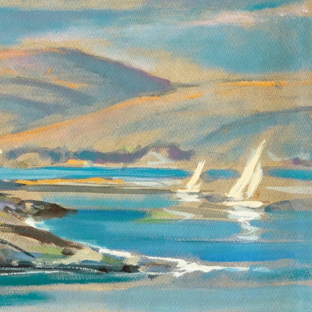 'Bay Shanties, San Francisco' by Gordon Cope, Marin, California Landscape, Wpa Artist, 1950 For Sale - Image 4 of 10