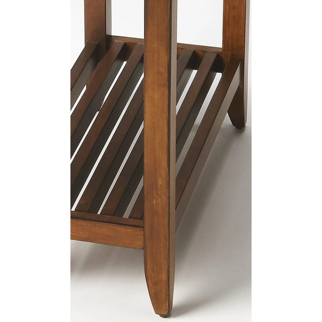 Traditional Irvine Side Table, Medium Brown For Sale - Image 3 of 4
