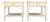 Vintage Coastal Faux Bamboo Cream and Pink Nightstands by Thomasville - A Pair For Sale