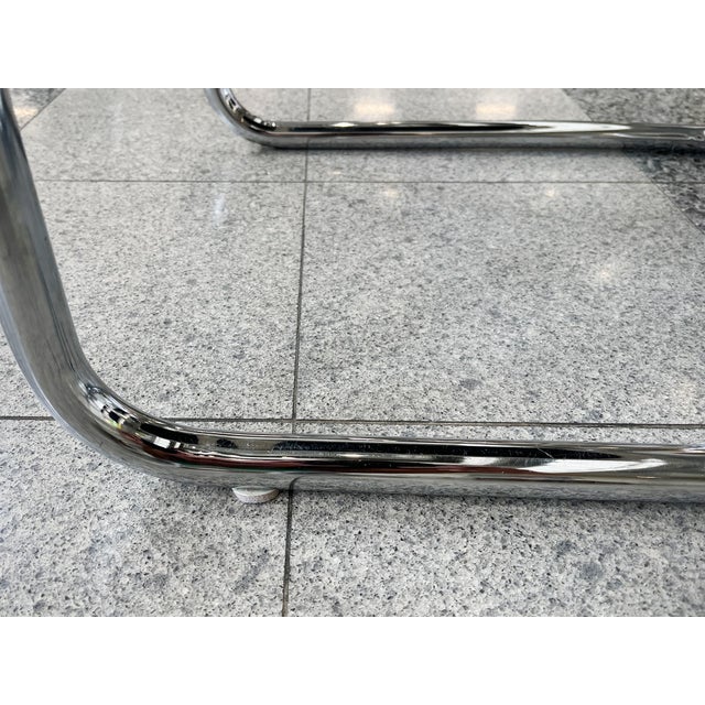 Marcel Breuer Style Tubular Chromed Steel Dining Chairs - A Set of 6 For Sale - Image 13 of 13