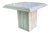 Italian Travertine Side Table With Beveled Edge For Sale
