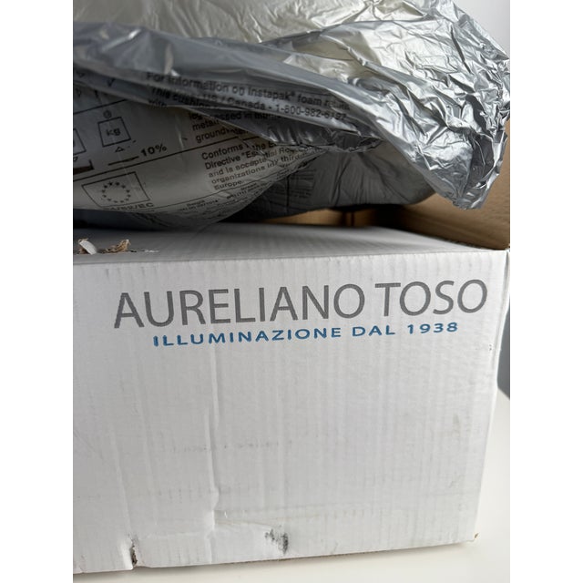 White Vintage Italian Glass Wall Lamp by Aureliano Toso for Aureliano Toso, 2000s For Sale - Image 8 of 9