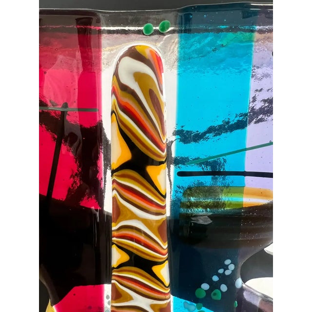 Sabra Richards Art Glass & Steel Sculptural Console Table, Signed & Dated 2008 For Sale - Image 9 of 18