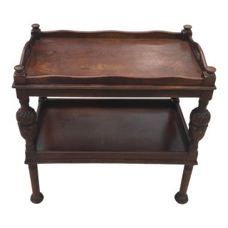 Vintage French Bar Cart With Removable Tray For Sale