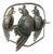 Mid-Century Mexican Sterling Silver 3-Parrot Brooch Pin – Green Stone Cabochons, Signed SRL For Sale