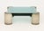 Modernist Graduated Glass Top and Concrete Coffee Table, with six square tops and four cylindrical supports. &nbsp;14.5" H...
