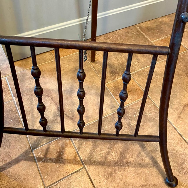 Antique Oak Wood Stick and Ball Parlor Easel For Sale - Image 15 of 17