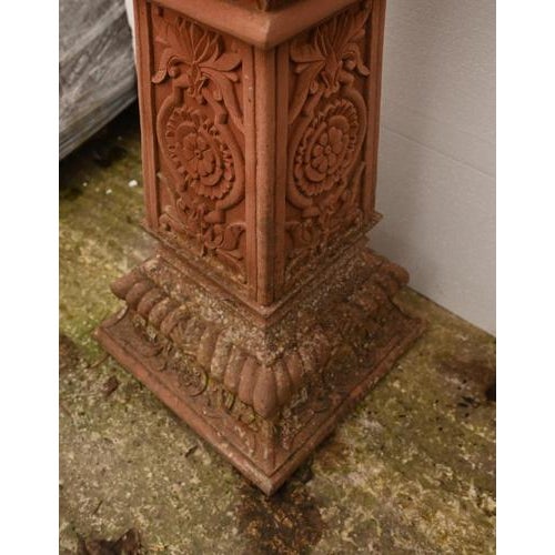 Garden Armillary Sphere Sun Dial with Terracotta Stand For Sale - Image 8 of 11