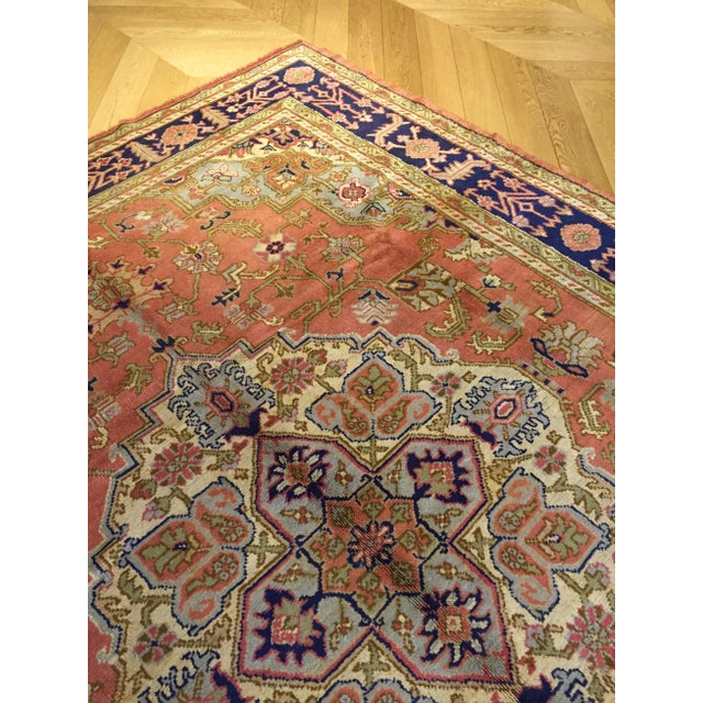 Vintage Turkish Ushak Rectangular Rug For Sale - Image 10 of 17