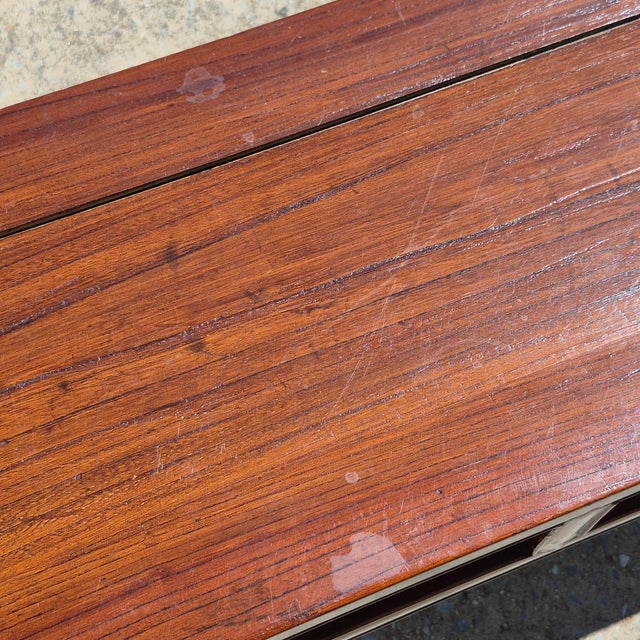 Wood Vintage Asian Carved Elm Wood 44” Long Bench Accent Table Window Seat Plant Stand For Sale - Image 7 of 11