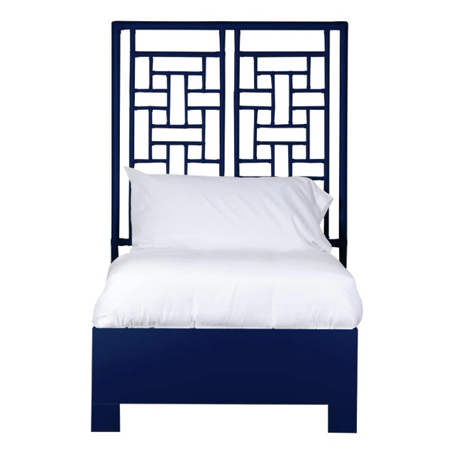 Ohana Platform Bed Twin Extra Long, Navy Blue For Sale