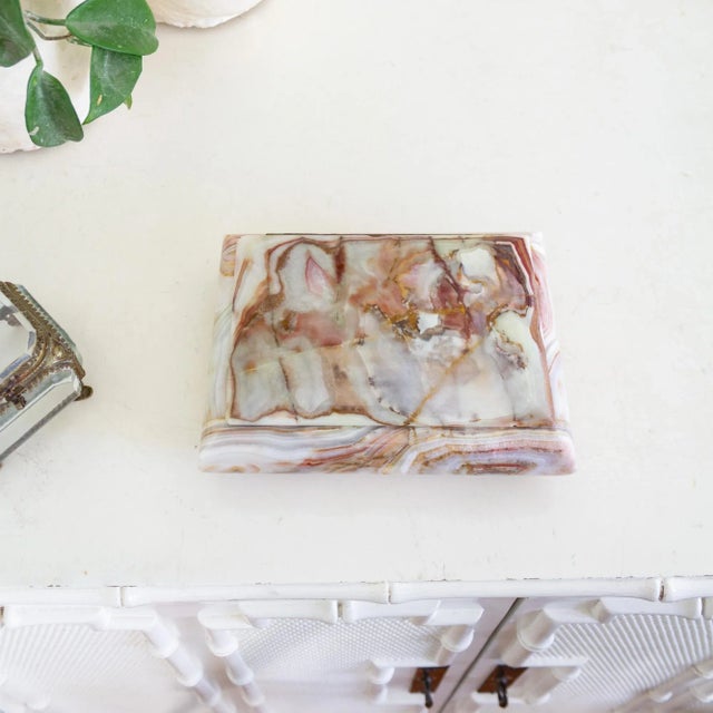 Pink Onyx Lidded Catchall Jewelry Box For Sale - Image 12 of 18