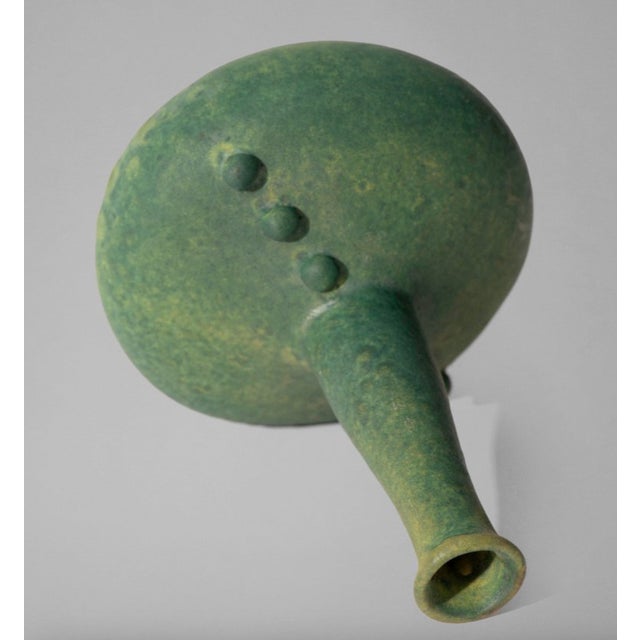 1952 Modernist Seafoam Ceramic Vessel For Sale - Image 4 of 6