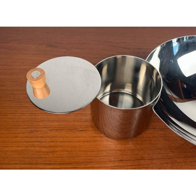 Postmodern German Cycla Design Series Stainless Steel Bowl with Lids by Peter Maly for Wilkens, 1980s For Sale - Image 6 of 14