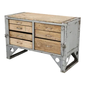 Industrial Steel Cabinet Original Paint Possible Kitchen Island or Work Table