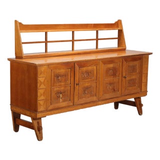 Vintage Rustic Sideboard in Oak, 1950s For Sale