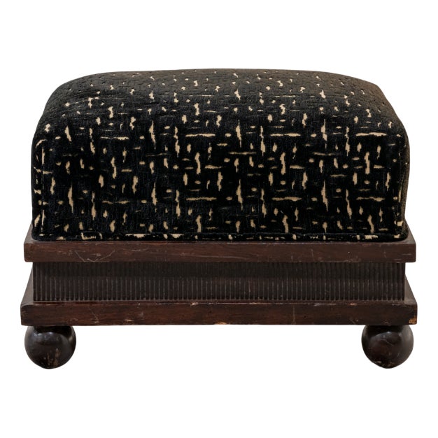 Small Art Deco Spanish Ottoman, 1930s For Sale