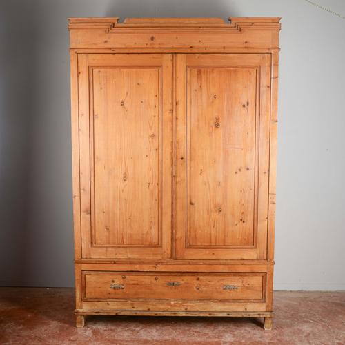 Large Antique Fir Wardrobe For Sale - Image 9 of 9