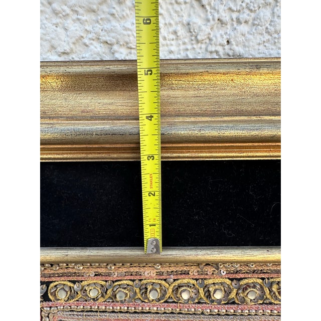 Extra Large Burmese Kalaga Framed Textile Wall Art For Sale - Image 12 of 12