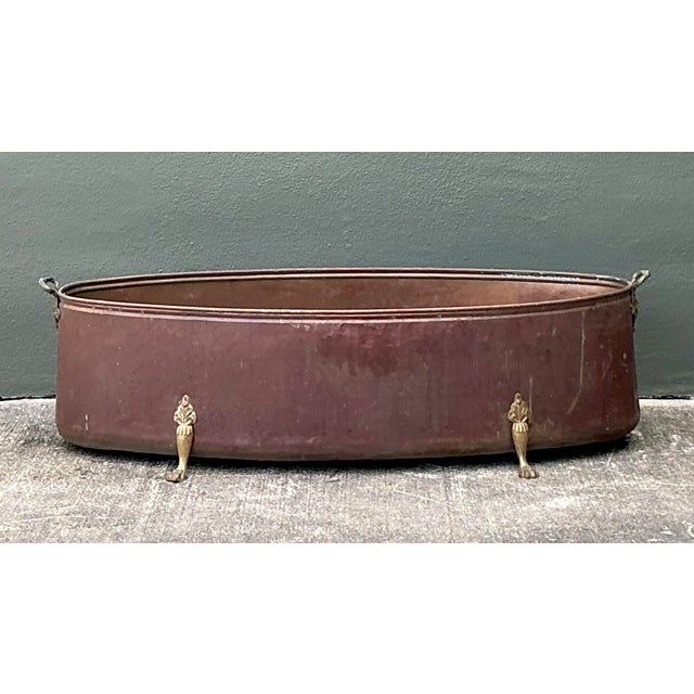 Vintage Regency Monumental Copper Jardiniere - A Pair For Sale - Image 12 of 12