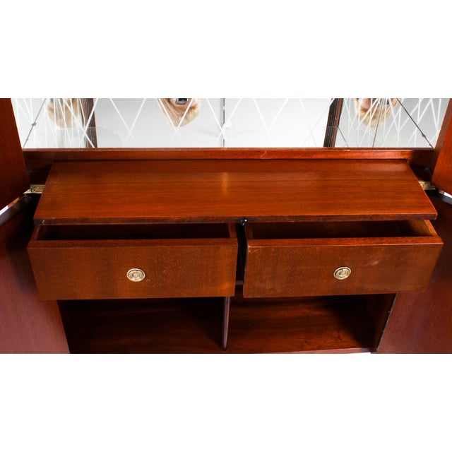 Vintage Meuble Francais Ormolu Mounted Burr Walnut Cocktail Cabinet, 20th Century For Sale - Image 15 of 18