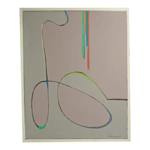 1980s Abstract Mixed Media Painting by Harry Hilson