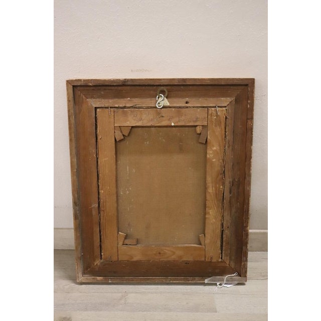 Romantic Scene, 1800s, Oil on Paper Mounted on Canvas, Framed For Sale - Image 10 of 14