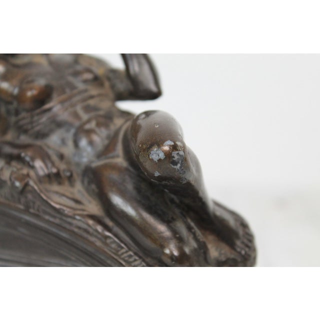 Vintage Female Figure Bookend Sculpture For Sale - Image 10 of 12