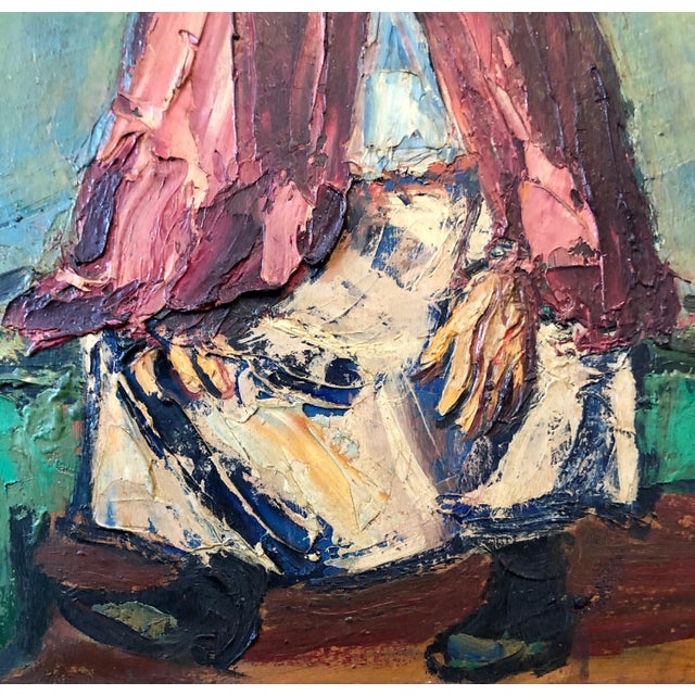 Abram Tromka, Rare Polish American 1930s Oil Painting Painting WPA Russian Babushka Jewish Art For Sale - Image 4 of 8