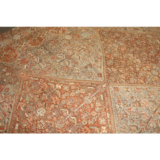 Early 20th Century Large Persian Shiraz Geometric Rug - 9'5" x 14'5" For Sale - Image 12 of 13