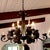 1920s Huge 1920s Spanish Revival Style 6 Arm 12 Candelabra Charcoal Wrought Iron Pendant Chandeliers For Sale - Image 5 of 6