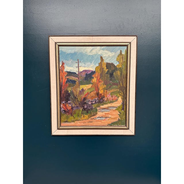 G. Grontzon, The Hillside Path, 1950s, Oil on Canvas, Framed For Sale - Image 8 of 18