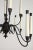 Wood Black & White Chandelier, 1950s For Sale - Image 7 of 9