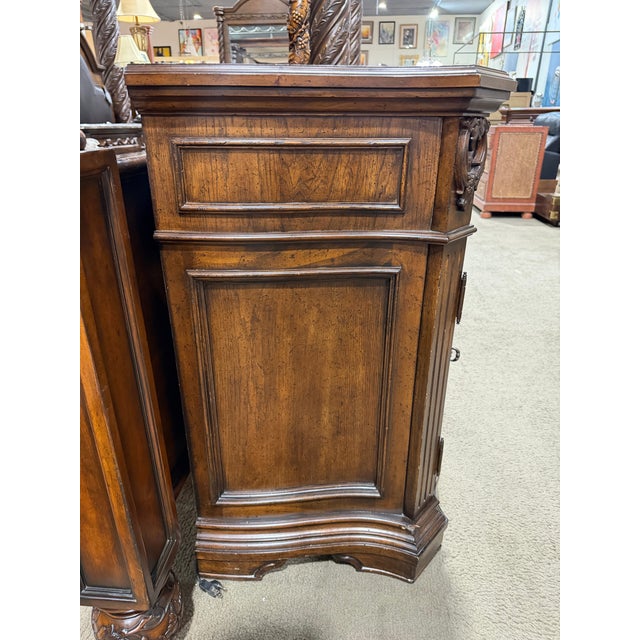 This impressive Art Furniture media console exemplifies refined traditional craftsmanship with an elegant, furniture-...