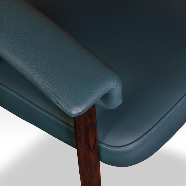 Gastone Rinaldi for Rima pair of 1960s armchairs, original wood structure with vintage patina, new leather upholstery....