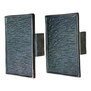 Vintage MCM Bronze Door Handles - Set of 2 For Sale