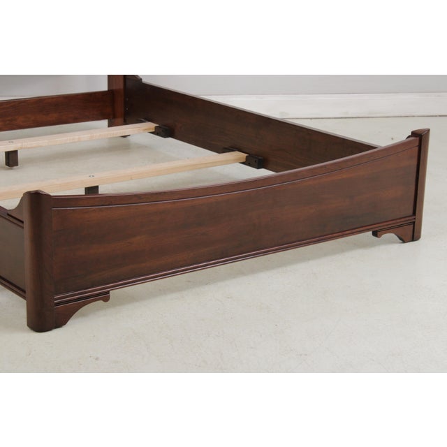 Brown Nichols & Stone by Stickley Cherry Queen Size Sleigh Bed For Sale - Image 8 of 18