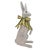 Large White Rabbit Statement Animal Sculpture Earth Needs California Glazed Terracotta Statue 27.5" For Sale In San Francisco - Image 6 of 17