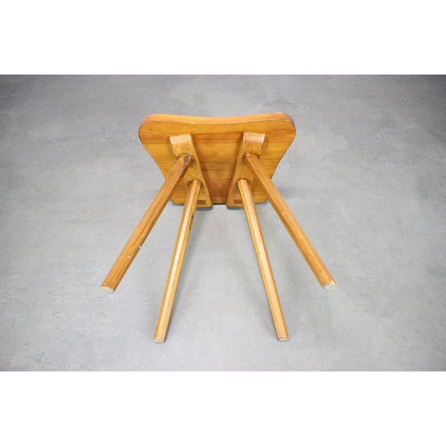 Brown Vintage Czechoslovak Folk Farmhouse Chair in Wood, 1940s For Sale - Image 8 of 9