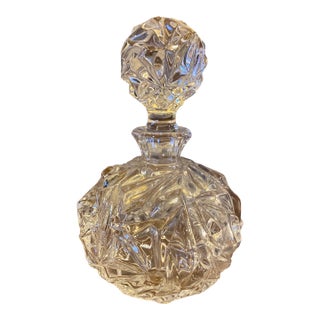 Vintage Tiffany & Co. "Rock Cut" Crystal Perfume Bottle With Stopper - Signed For Sale