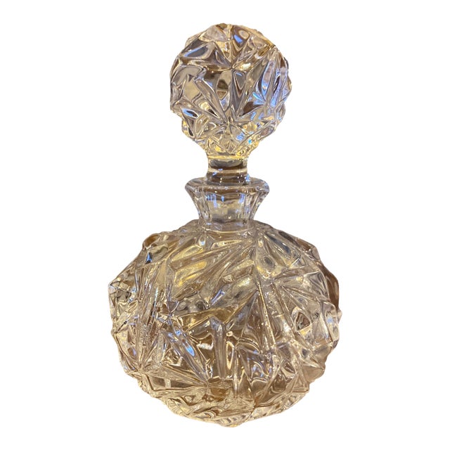 Vintage Tiffany & Co. "Rock Cut" Crystal Perfume Bottle With Stopper - Signed For Sale