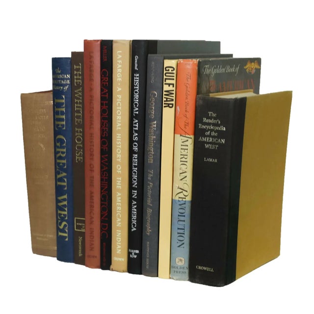 Booth & Williams Decorative Books - Vintage American History Oversized Book Bundle - 1 foot of Books For Sale - Image 4 of 4