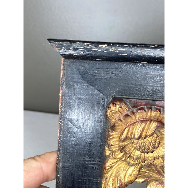 Wood Large Antique Chinese Carved Panel For Sale - Image 7 of 12