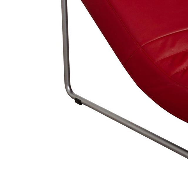 Red Leather Lounger 680 Red Manual Function from Rolf Benz For Sale - Image 8 of 16