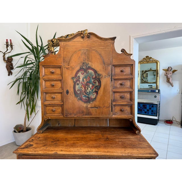 Baroque Rustic Bookcase in Natural Wood For Sale - Image 3 of 18